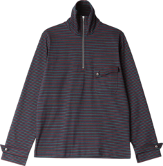 Топ Wales Bonner Stripe Jersey Franco Half Zip Top &apos;Navy Multicolor&apos;, синий