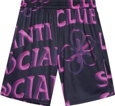 Шорты Anti Social Social Club Coral Crush Bored Mesh Shorts &apos;Black&apos;, черный