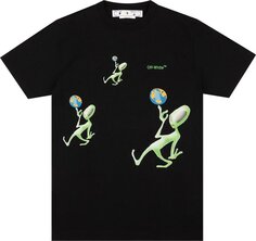 Футболка Off-White Alien Arrow Over Short-Sleeve Tee &apos;Black/Green&apos;, черный