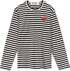 Футболка Comme des Garçons PLAY Striped T-Shirt &apos;Black/White&apos;, черный