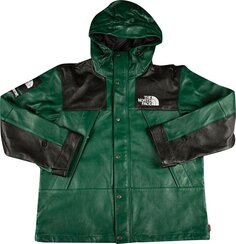 Парка Supreme x The North Face Leather Mountain Parka &apos;Dark Green&apos;, зеленый