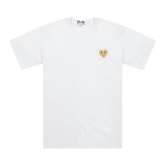 Футболка Comme des Garçons PLAY Gold Heart T-Shirt &apos;White&apos;, белый