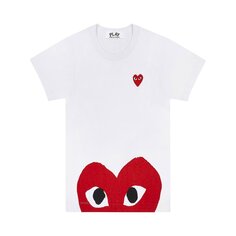 Футболка Comme des Garçons PLAY Bottom Heart Eye T-Shirt &apos;White/Red&apos;, белый