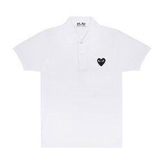 Футболка Comme des Garçons PLAY Polo T-Shirt &apos;White&apos;, белый