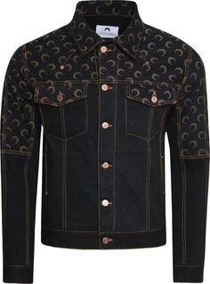 Куртка Marine Serre Moon Denim Jacket &apos;All Over Moon Black&apos;, черный