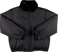 Пуховик Supreme x Burberry Shearling Collar Down Puffer Jacket &apos;Black&apos;, черный