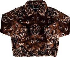 Куртка Supreme Bandana Faux Fur Bomber Jacket &apos;Brown&apos;, коричневый