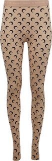 Леггинсы Marine Serre Fuseaux Moon Leggings &apos;All Over Moon Tan&apos;, загар