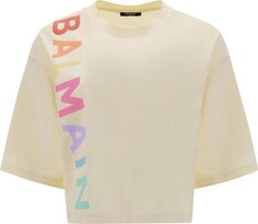 Футболка Balmain Short-Sleeve Pop Cropped T-Shirt &apos;multicolor&apos;, разноцветный