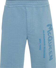 Худи Alexander McQueen Graffiti Shorts &apos;Sky Blue&apos;, синий