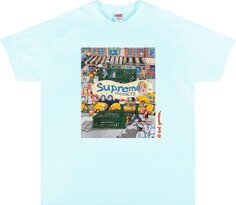 Футболка Supreme Manhattan Tee &apos;Pale Blue&apos;, синий