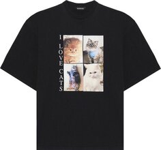 Футболка Balenciaga I Love Cats T-Shirt &apos;Black&apos;, черный
