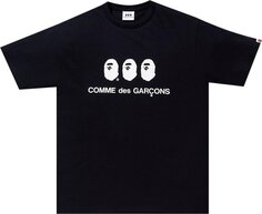 Футболка BAPE x Comme des Garçons Tee #1 &apos;Black&apos;, черный