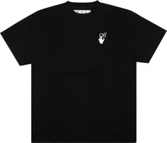 Футболка Off-White Cut Here Over Tee &apos;Black/White&apos;, черный