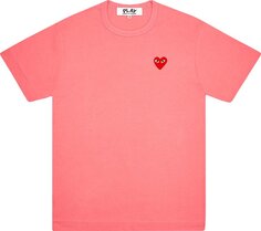 Футболка Comme des Garçons PLAY Pastelle Red Emblem T-Shirt &apos;Pink&apos;, розовый