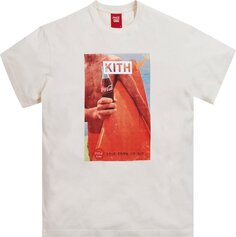 Футболка Kith x Coca-Cola Surfboard Vintage Tee &apos;Ivory&apos;, кремовый