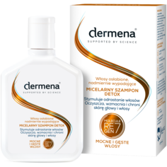 Dermena Detox мицеллярный шампунь для ослабленных волос, чрезмерно выпадающих, 200 мл