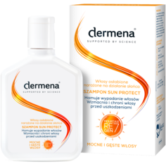 Dermena Sun Protect шампунь для ослабленных волос, подвергшихся воздействию солнца, 200 мл
