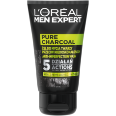 L&apos;Oréal Paris Men Expert Pure Charcoal гель для умывания защитный от несовершенств для мужчин, 100 мл L'Oreal