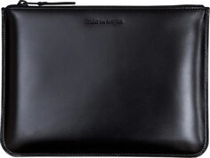 Сумка Comme des Garçons Leather Zip Pouch Very Black, черный