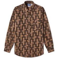 Рубашка Blue Blue Japan Nagashi Juji Cross Pattern Shirt