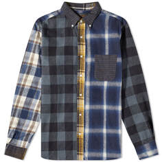 Рубашка Beams Plus Button Down Flannel Check Panel Shirt