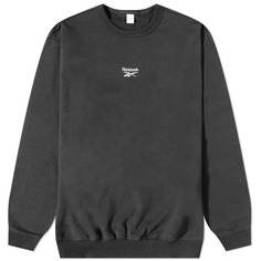 Reebok Vector Velour Half Zip Sweatshirt - Black