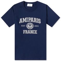 Футболка AMI Paris Varsity Logo Tee