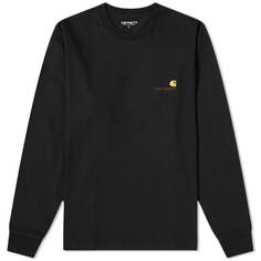 Футболка Carhartt WIP Long Sleeve American Script Tee