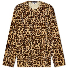 Топ Junya Watanabe Leopard Print Long Sleeve Top