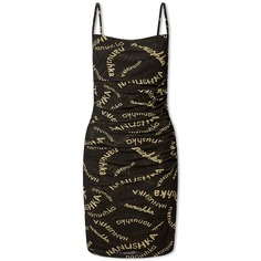 Платье Nanushka Adie Logo Mesh Mini Dress