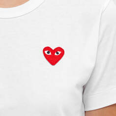 Футболка Comme des Garcons Play Women&apos;s Double Red Heart Tee