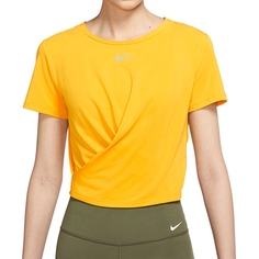 Топ Nike Dri-FIT One Luxe Women&apos;s Twist Standard Fit Short-Sleeve, желтый