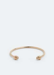 Браслет ALEXANDER MCQUEEN Twin skull bracelet, золотой