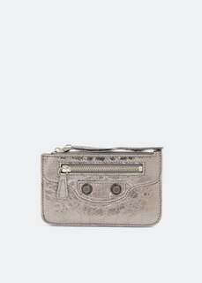 Картхолдер BALENCIAGA Le Cagole long coin and card holder, серебряный