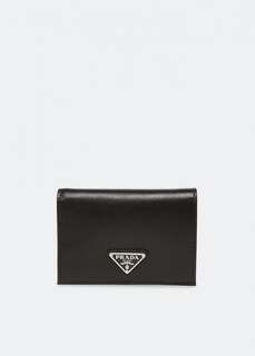 Кошелек PRADA Saffiano leather small wallet, черный