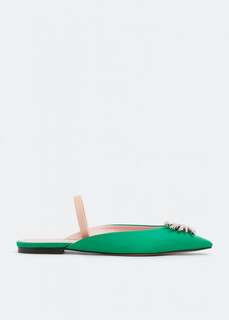 Мюли PIFERI Drizella flat mules, зеленый