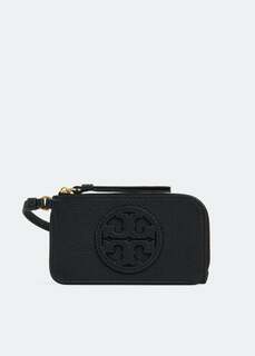 Картхолдер TORY BURCH Miller top-zip card case, черный