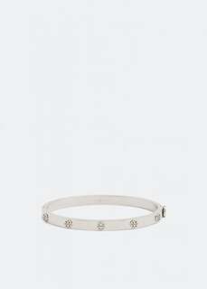 Браслет TORY BURCH Miller stud hinge bracelet, серебряный