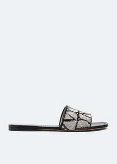 Сандалии VALENTINO GARAVANI Toile Iconographe sandals, черный