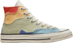 Кроссовки Converse Chuck 70 High Crafted Patchwork - Olive Aura, зеленый