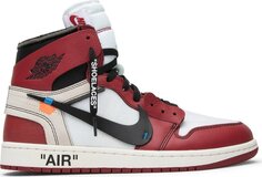 Кроссовки Off-White x Air Jordan 1 Retro High OG Chicago, красный