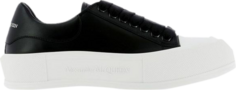 Кроссовки Alexander McQueen Wmns Deck Plimsoll Black White, черный