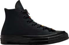 Кроссовки Converse Wmns Chuck 70 Zip High Surface Fusion - Black, черный