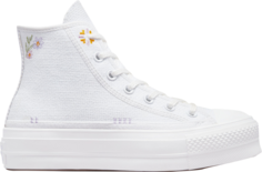 Кроссовки Converse Wmns Chuck Taylor All Star Lift Platform High Autumn Embroidery - White, белый