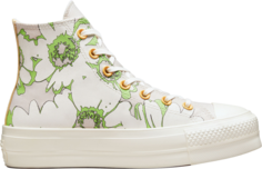 Кроссовки Converse Wmns Chuck Taylor All Star Lift Platform High Crafted Florals, белый