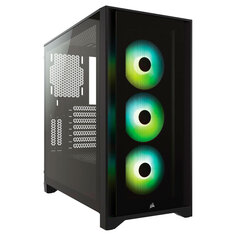 Корпус Corsair iCUE 4000X RGB ATX из закаленного стекла, Mid Tower, черный, CC-9011204-CN