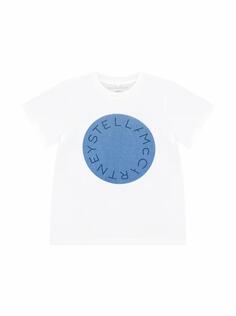Хлопковая футболка с логотипом Stella McCartney