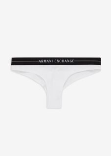 Трусы-брифы из эластичного хлопка с логотипом Icon Armani Exchange, белый