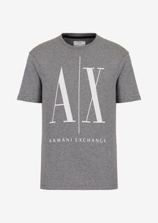 Футболка стандартного кроя с логотипом Icon Armani Exchange, серый